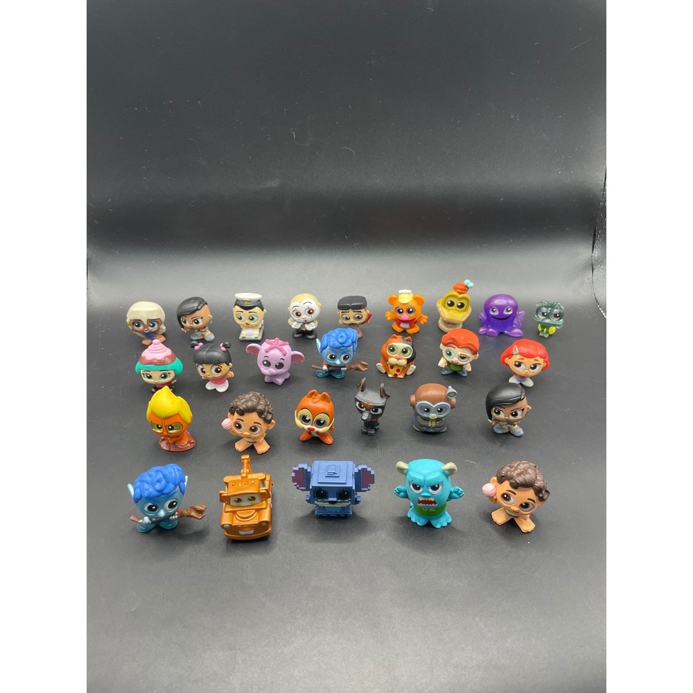 Disney Doorables Lot of 27 Figures Stitch Sulley Mater Luca Boo Onward Minis